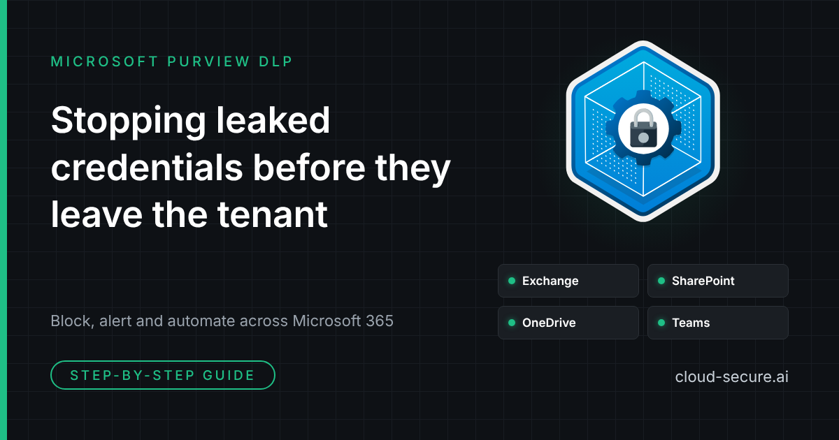 Cover - Stopping leaked credentials with Microsoft Purview DLP