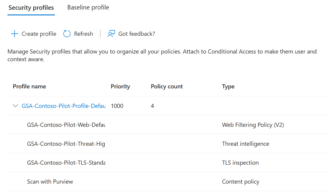 Step 6 - Create the security profile - screenshot 13