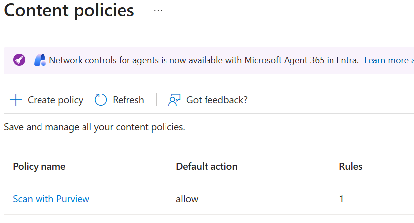 Step 7 - Create the content policy - screenshot 14