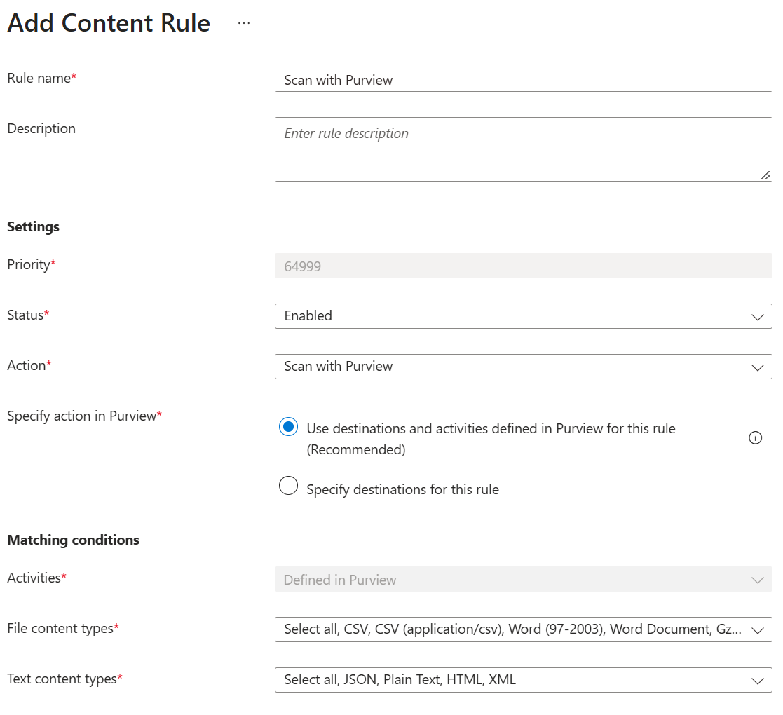 Step 7 - Create the content policy - screenshot 15