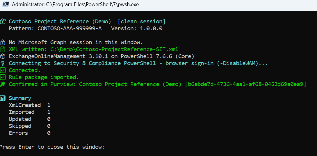 Step 9 - Create the Purview sensitive information type (SIT) - screenshot 19