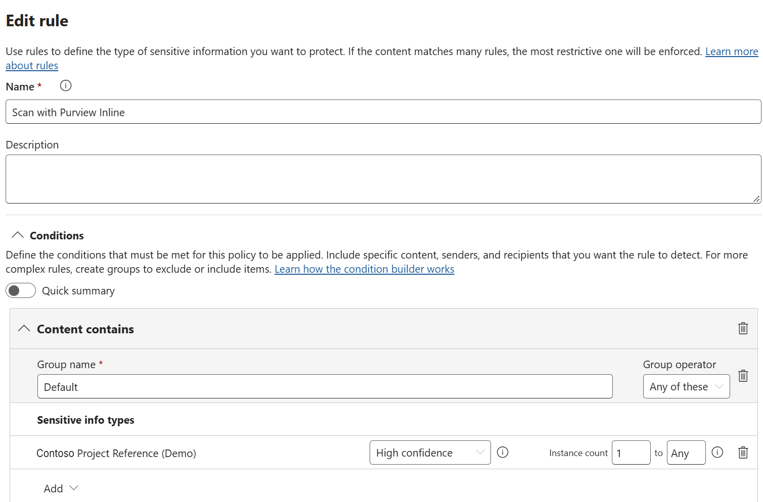 Step 10 - Create the Purview DLP policy - screenshot 32