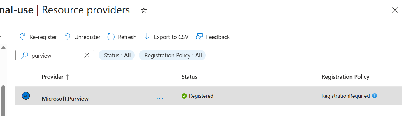 Resource provider not registered - screenshot 37