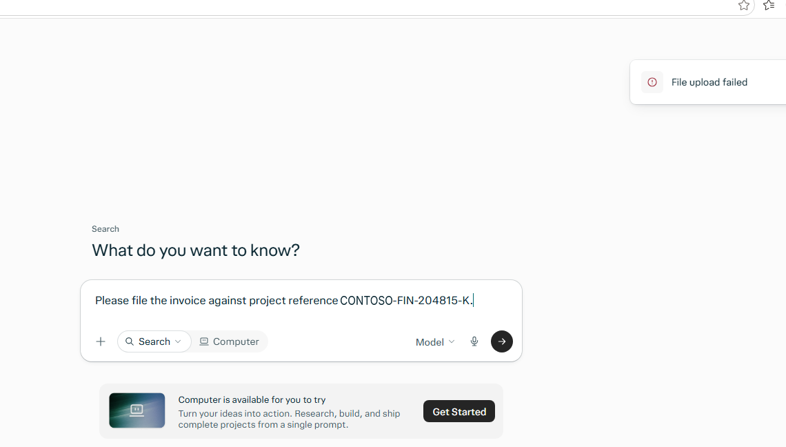 Perplexity AI - file upload - screenshot 42