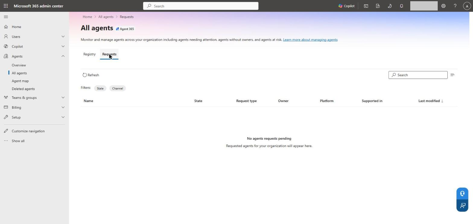 The Requests queue - empty in a tenant with hundreds of agents